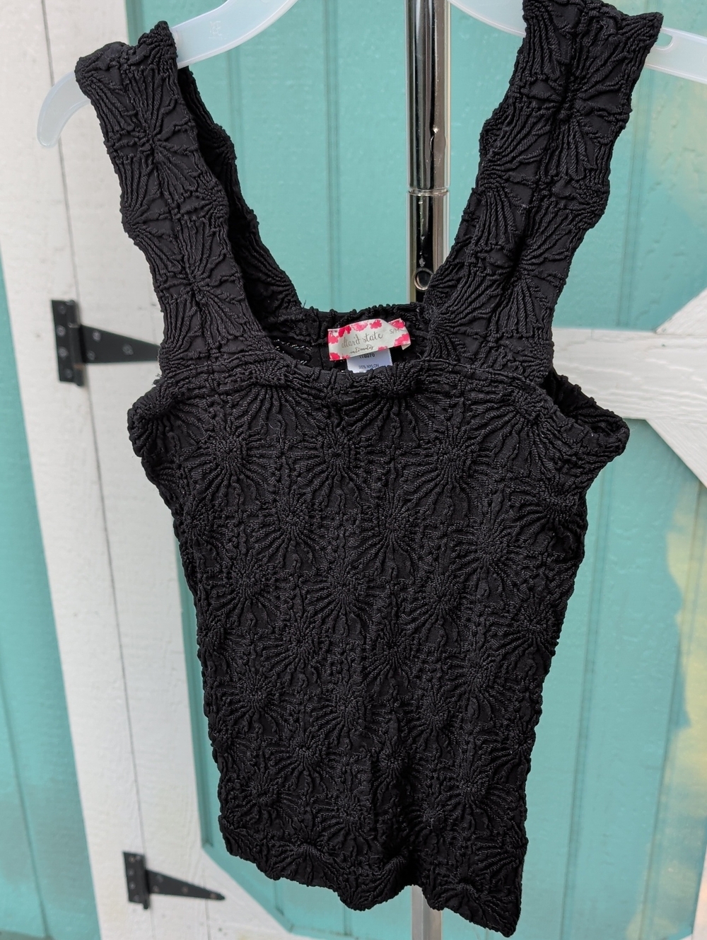 Altar'd State Black Textured Tank Top